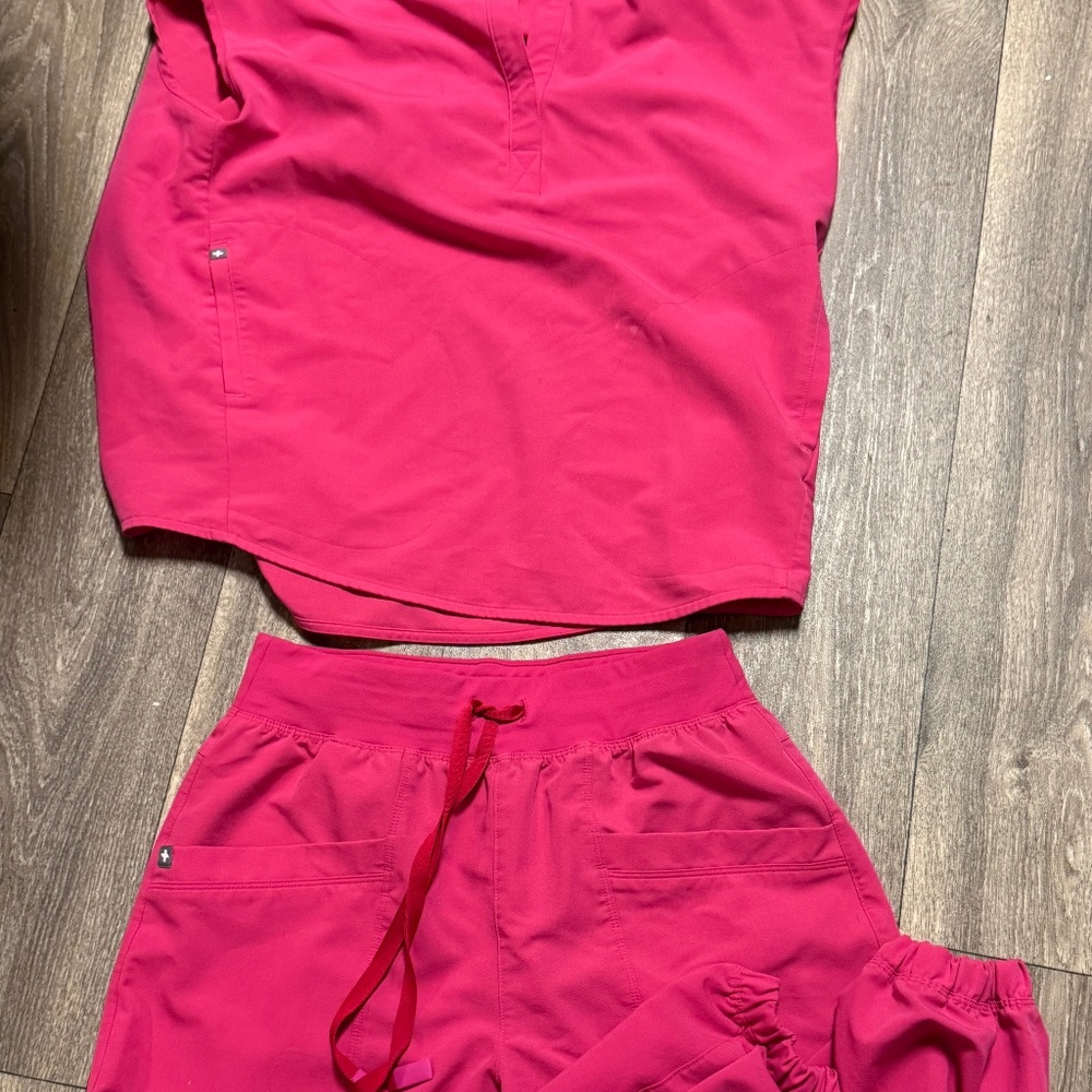 Figs Barbie pink set